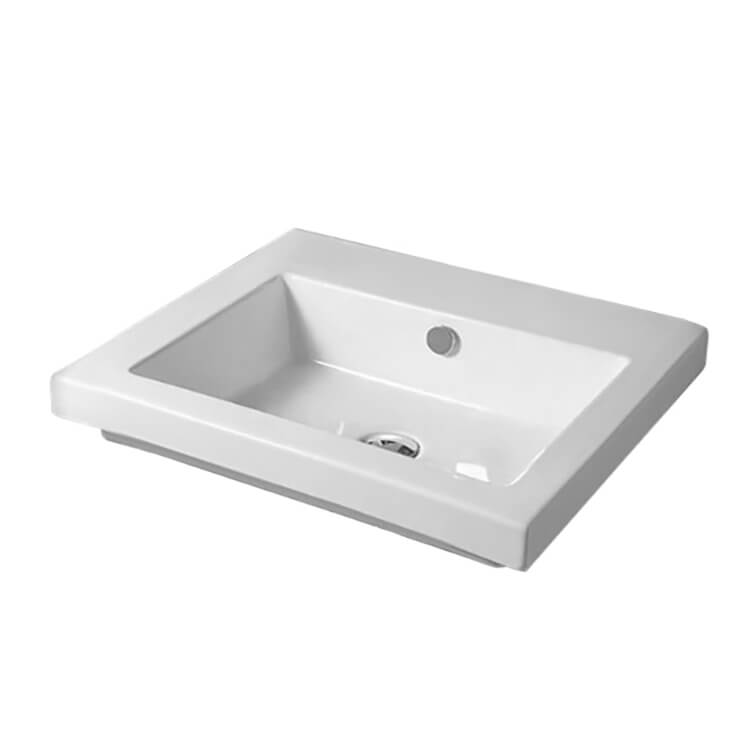white bathroom sink