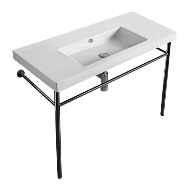 white bathroom sink