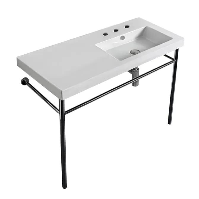 Nameeks Tecla 39-3/8" Ceramic Bathroom Sink for Console Installation - Includes Overflow by Nameeks
