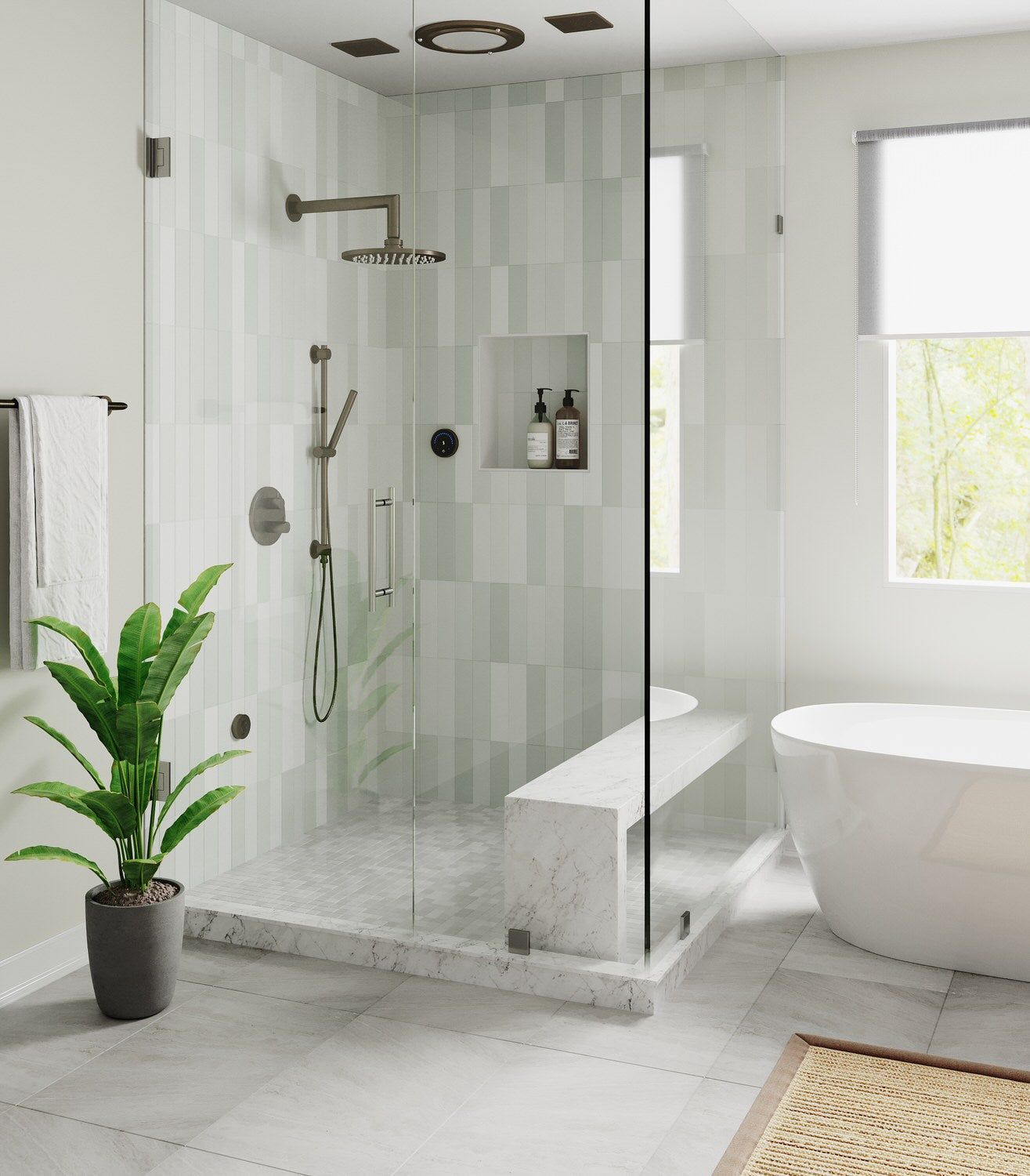 polished chrome shower package