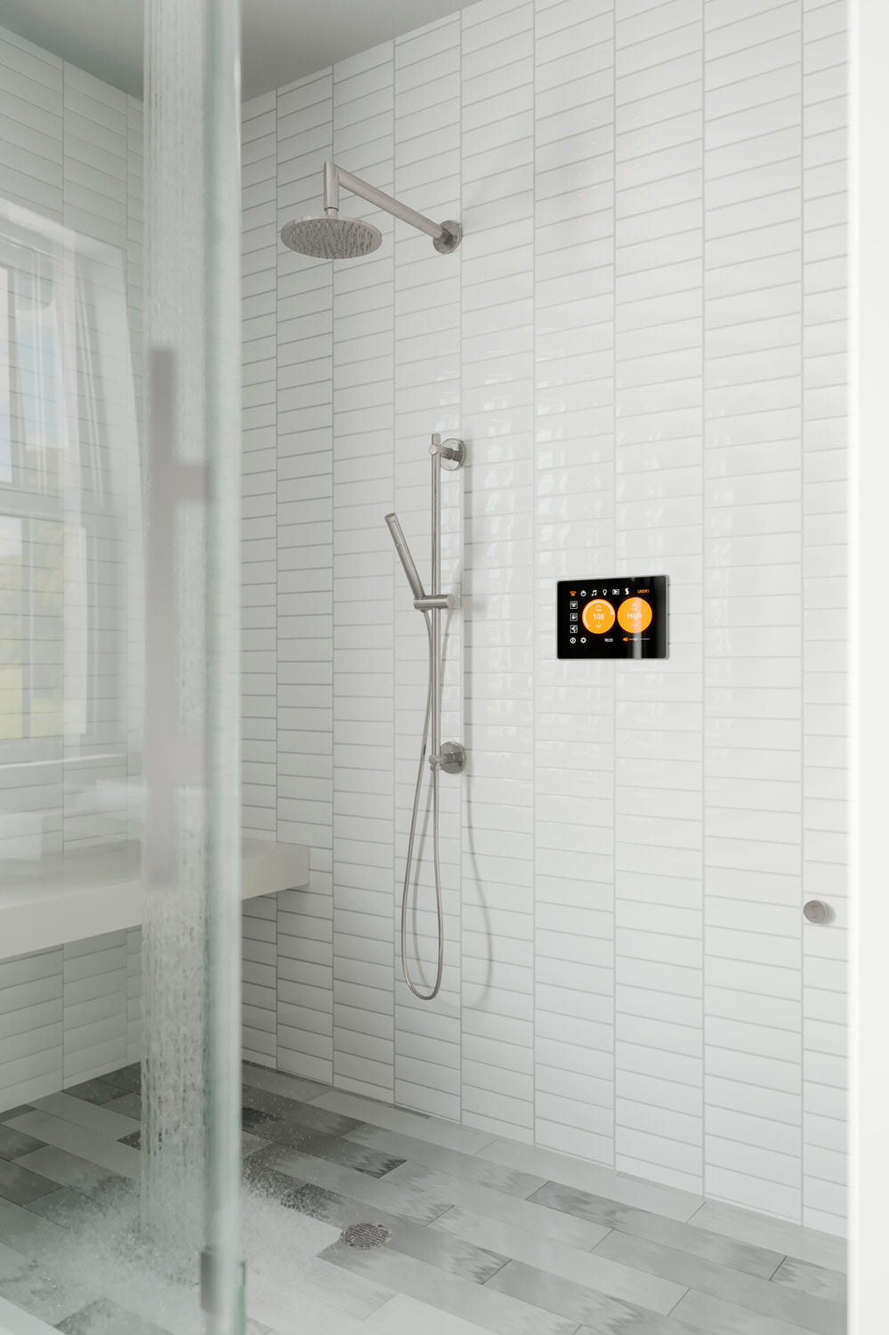 polished chrome shower package