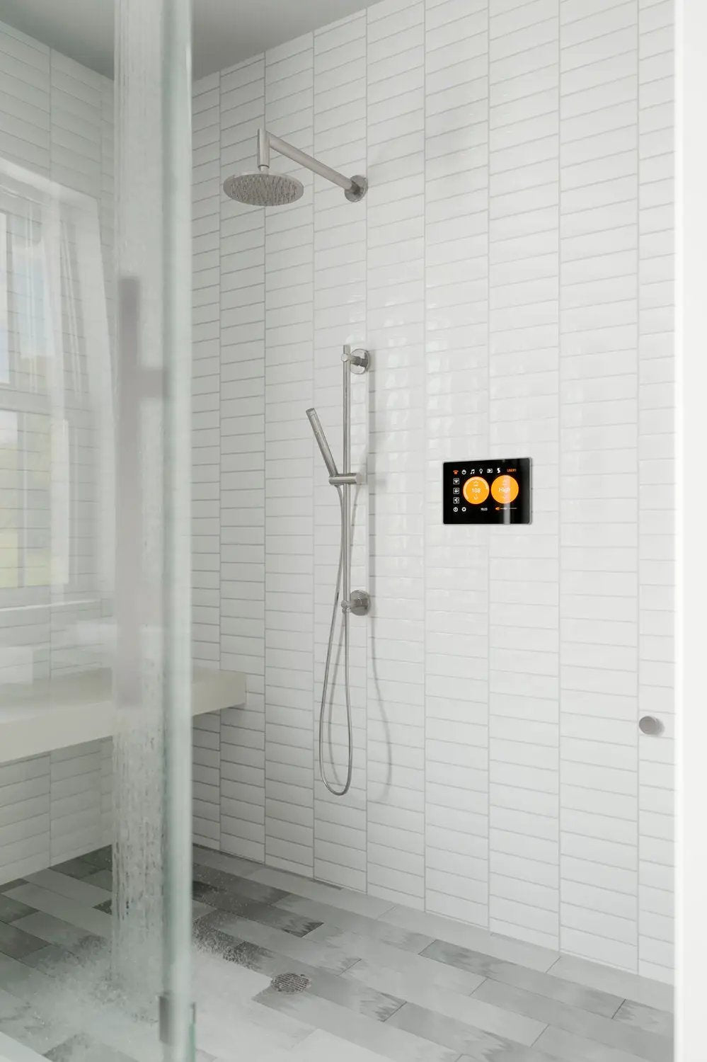 polished chrome shower package