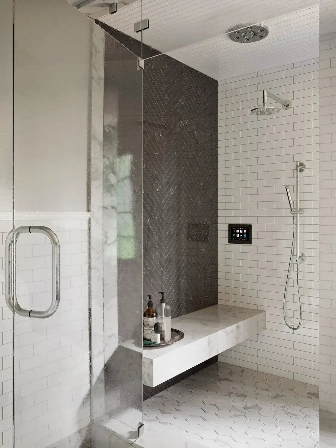 polished chrome shower package