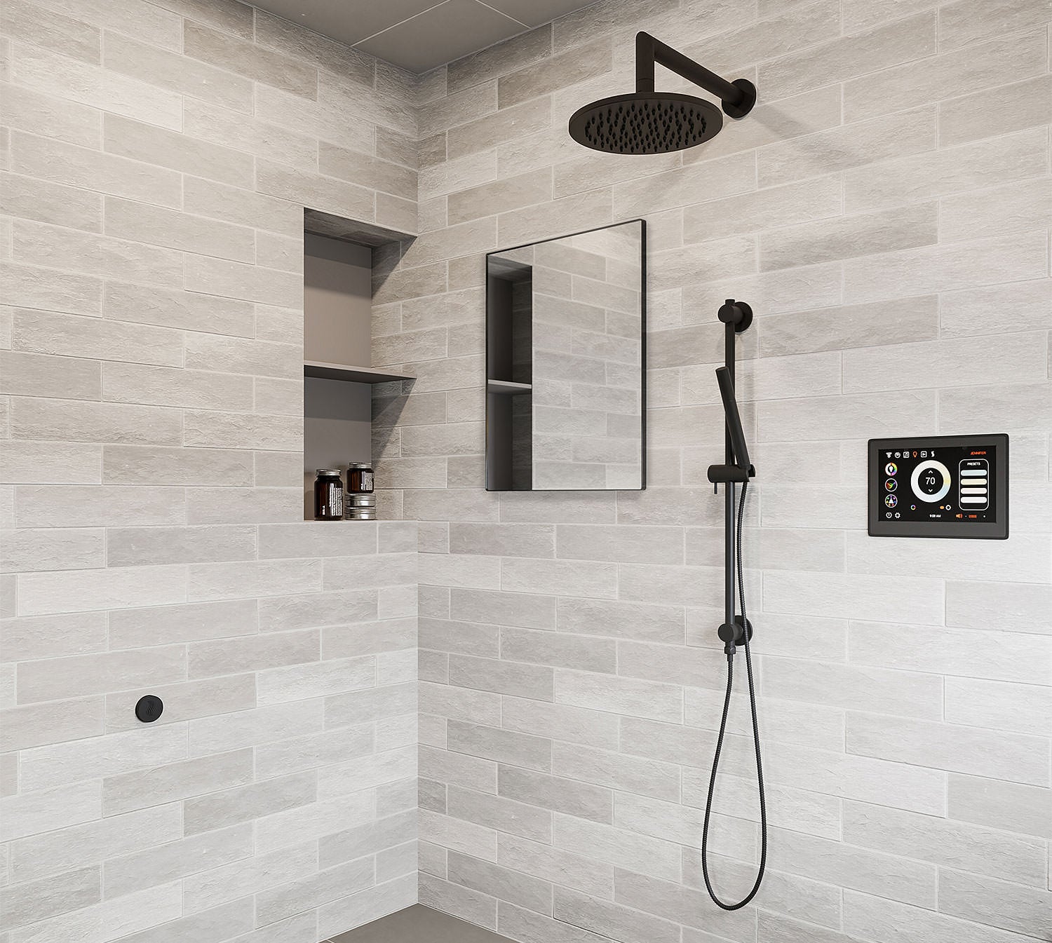 polished chrome shower package