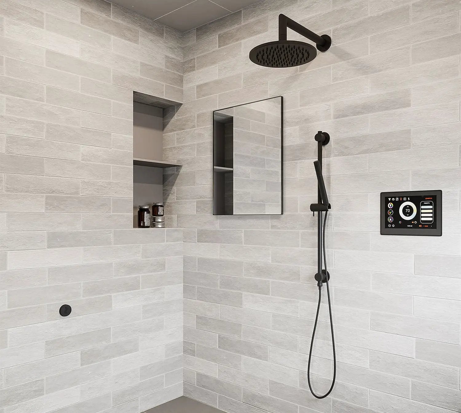 polished chrome shower package