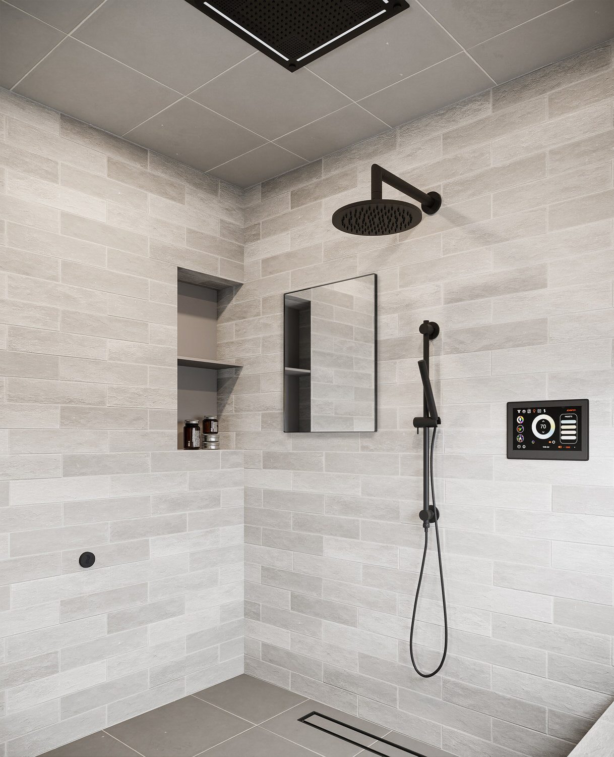 polished chrome shower package