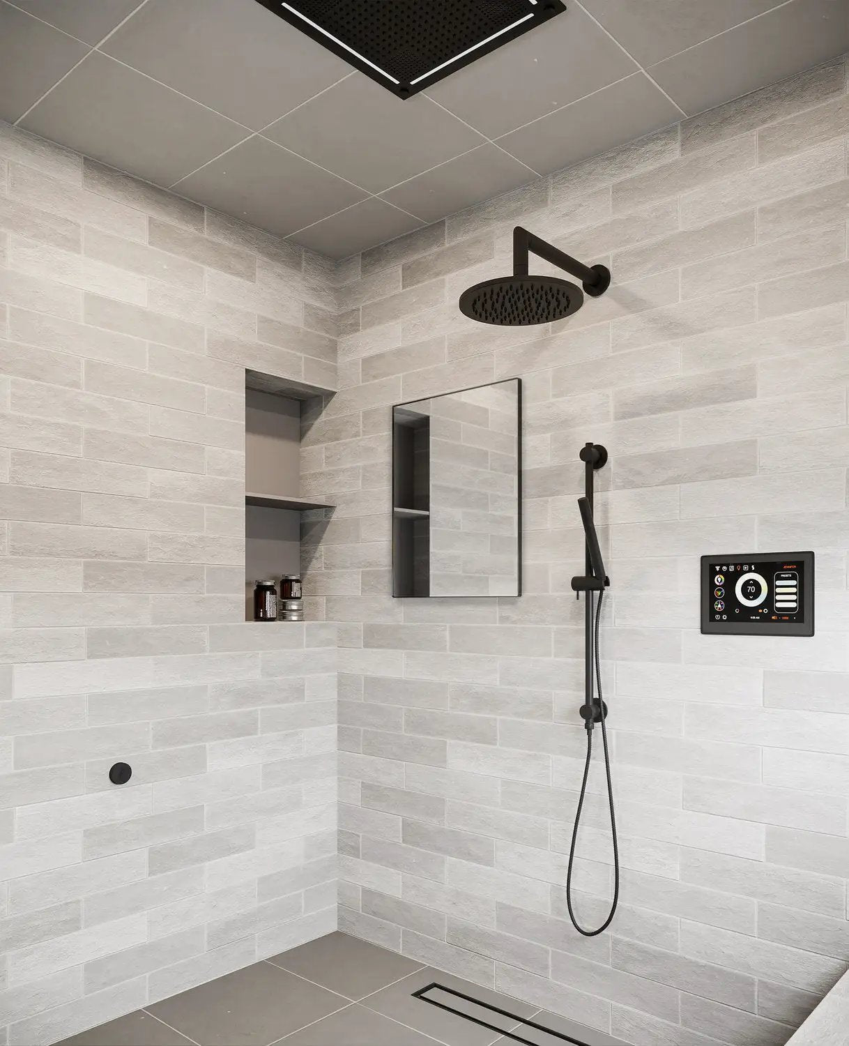 polished chrome shower package