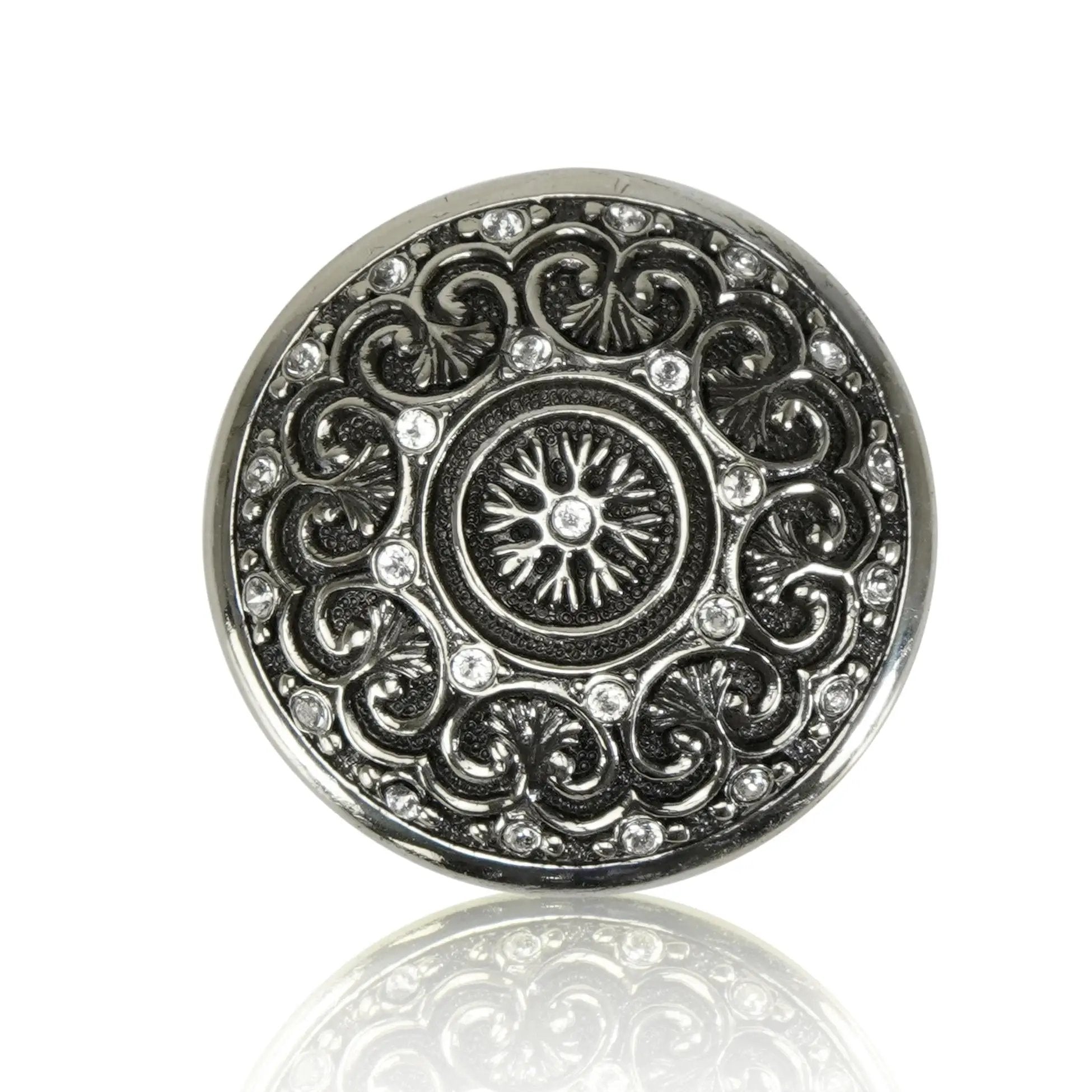 burnish silver knob