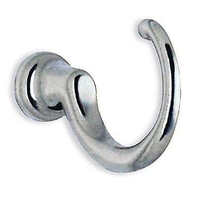 polished chrome single hook