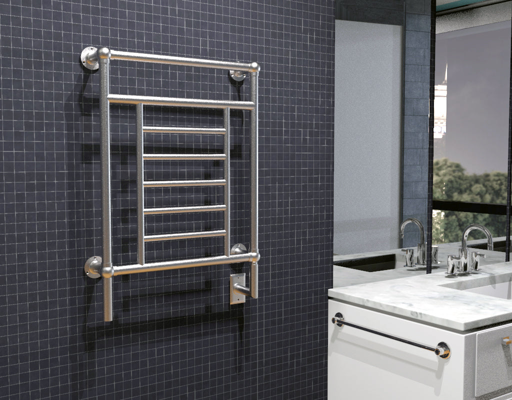 polished nickel towel warmers