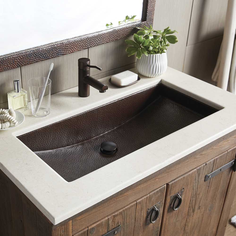 antique copper bathroom sink