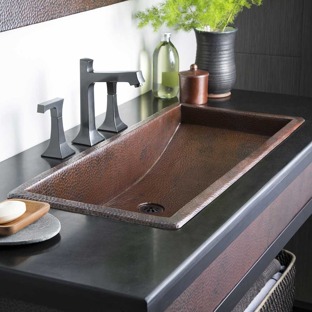 antique copper bathroom sink