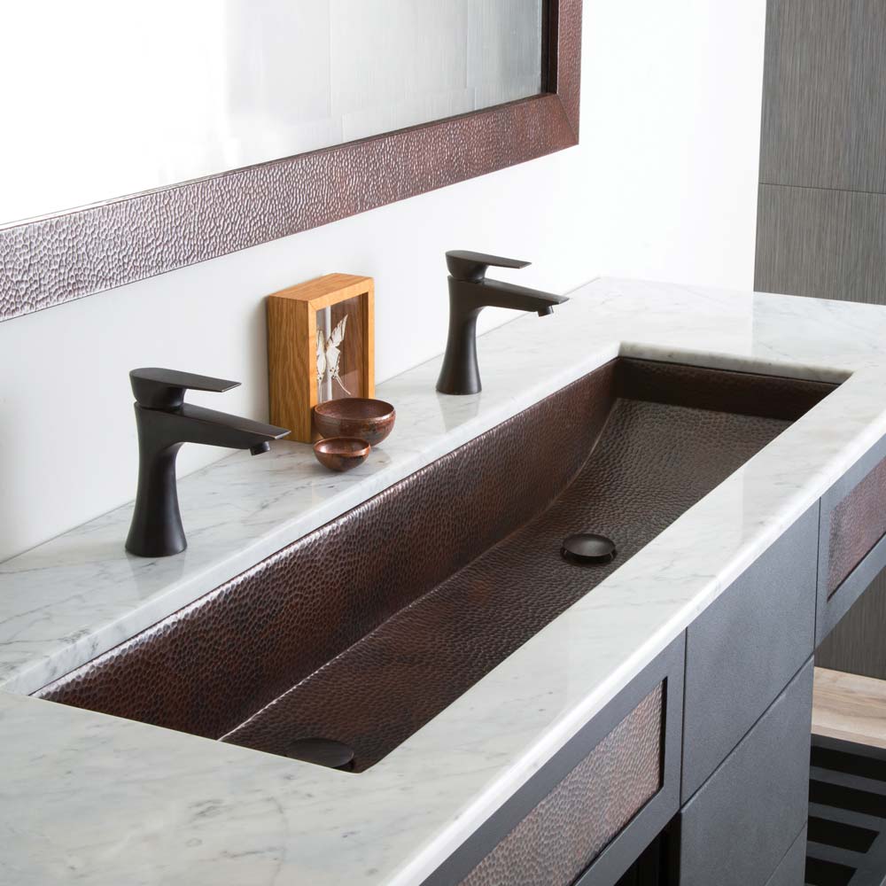 antique copper bathroom sink