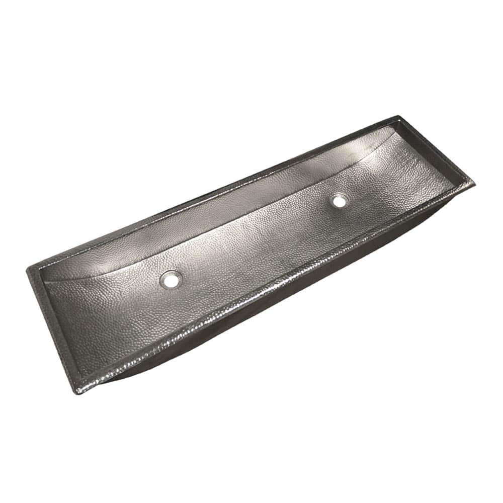 Native Trails Trough 48" Rectangular Hand Hammered Copper Bathroom Sink