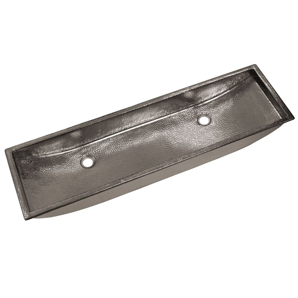 Native Trails Trough 48" Rectangular Hand Hammered Copper Bathroom Sink