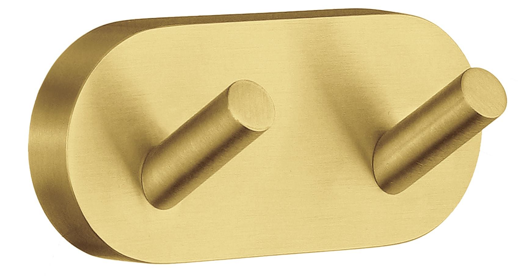 brushed brass towel hook