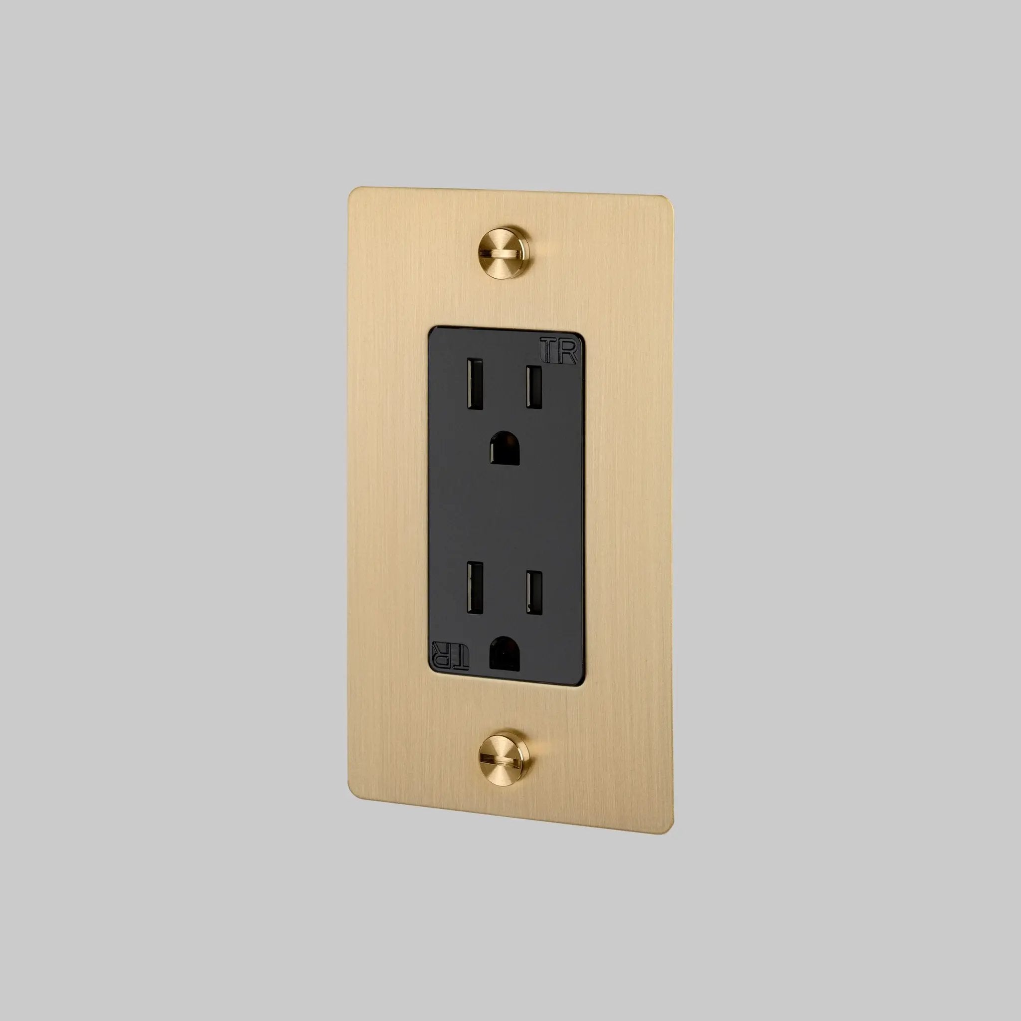 Buster + Punch 1G Duplex Outlet without Logo by Buster + Punch