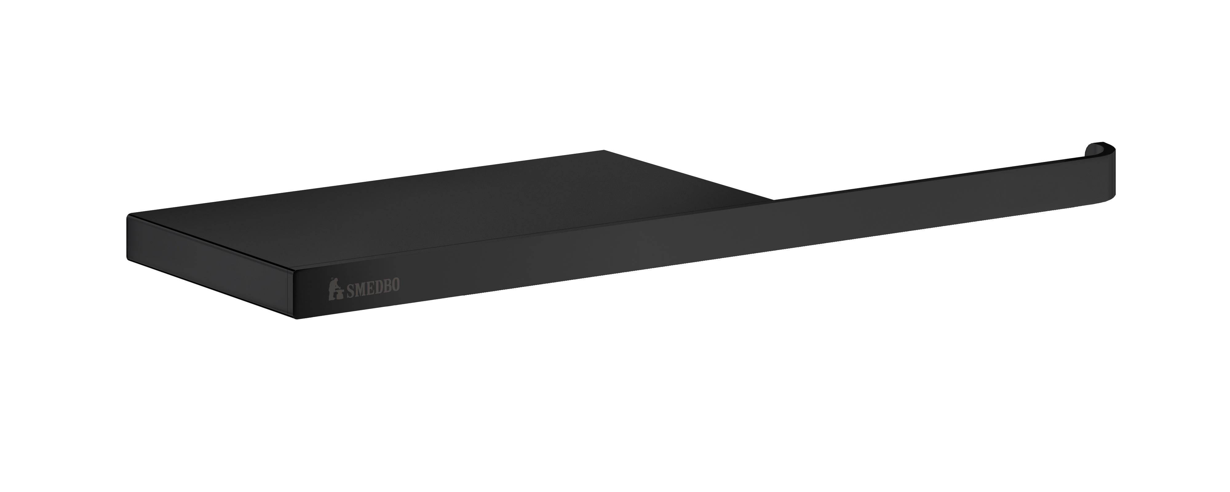 black toilet roll holder