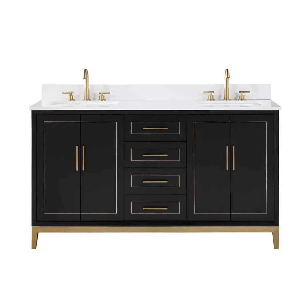 white quartz vanity