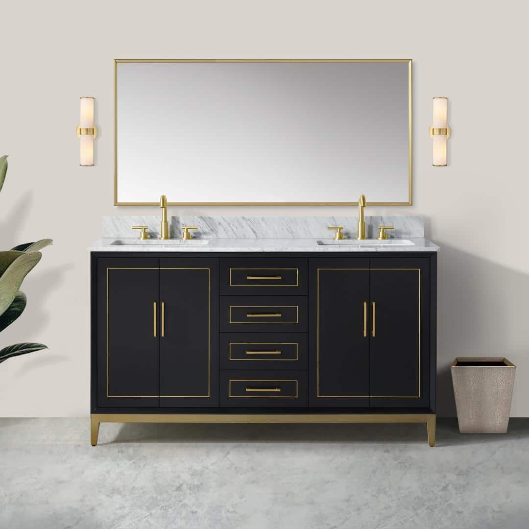 carrara marble vanity