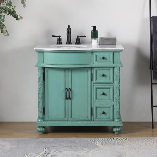 vintage green vanity