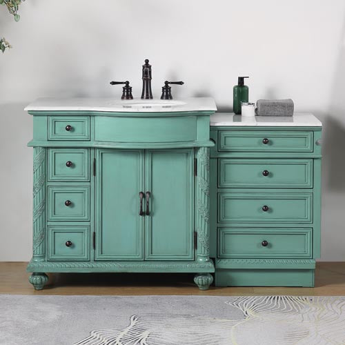 antique white vanity