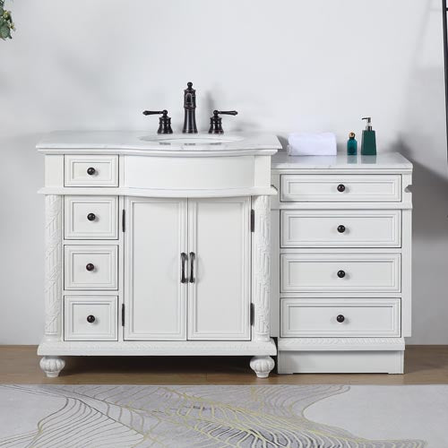 antique white vanity