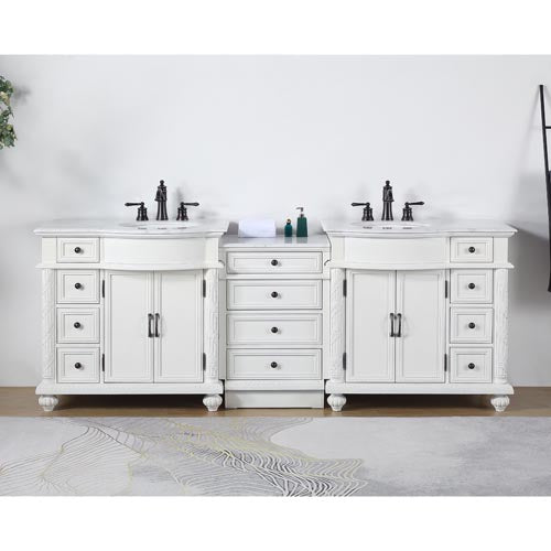 antique white vanity