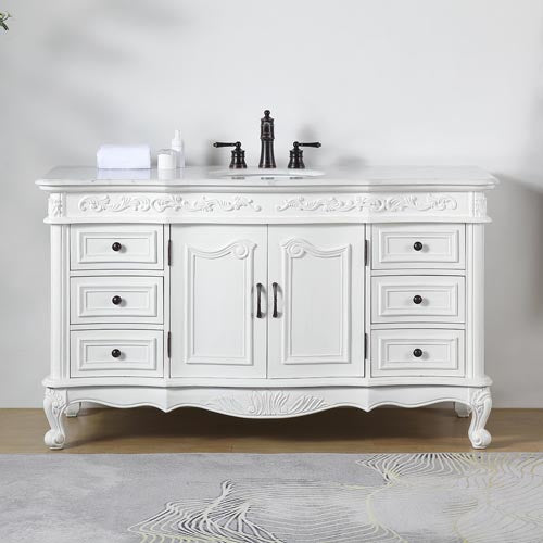 antique white vanity