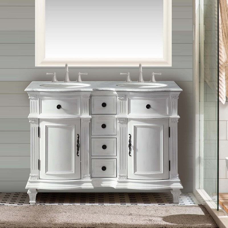 antique white vanity