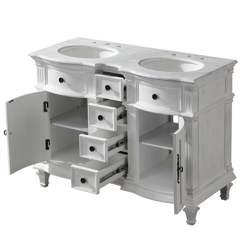 antique white vanity