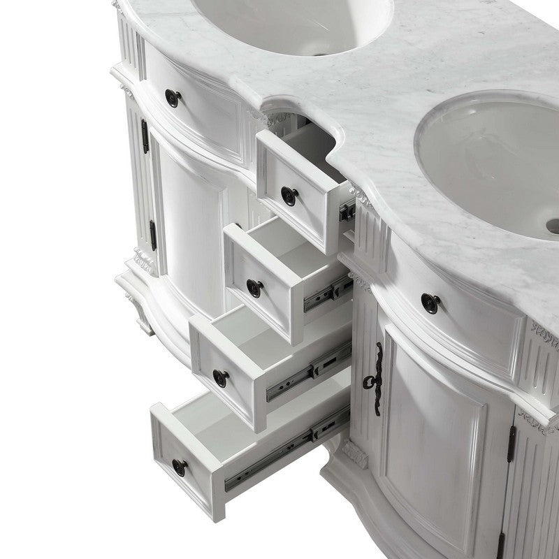 antique white vanity