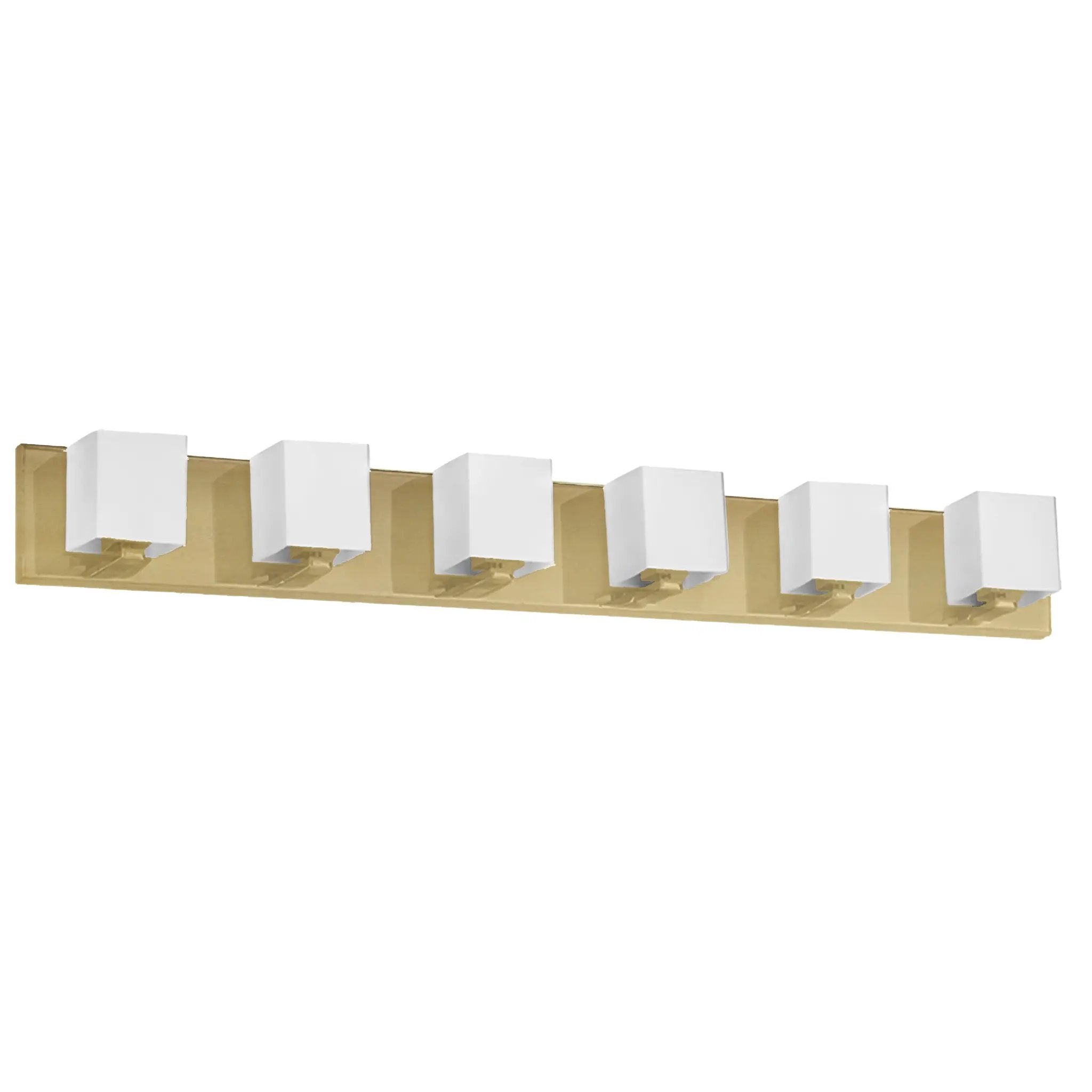 Dainolite 6 Light Halogen Vanity with White Glass by Dainolite
