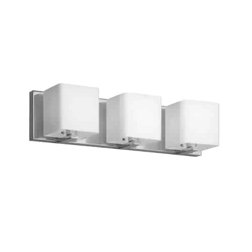 polished chrome with frosted white glass shade wall mount