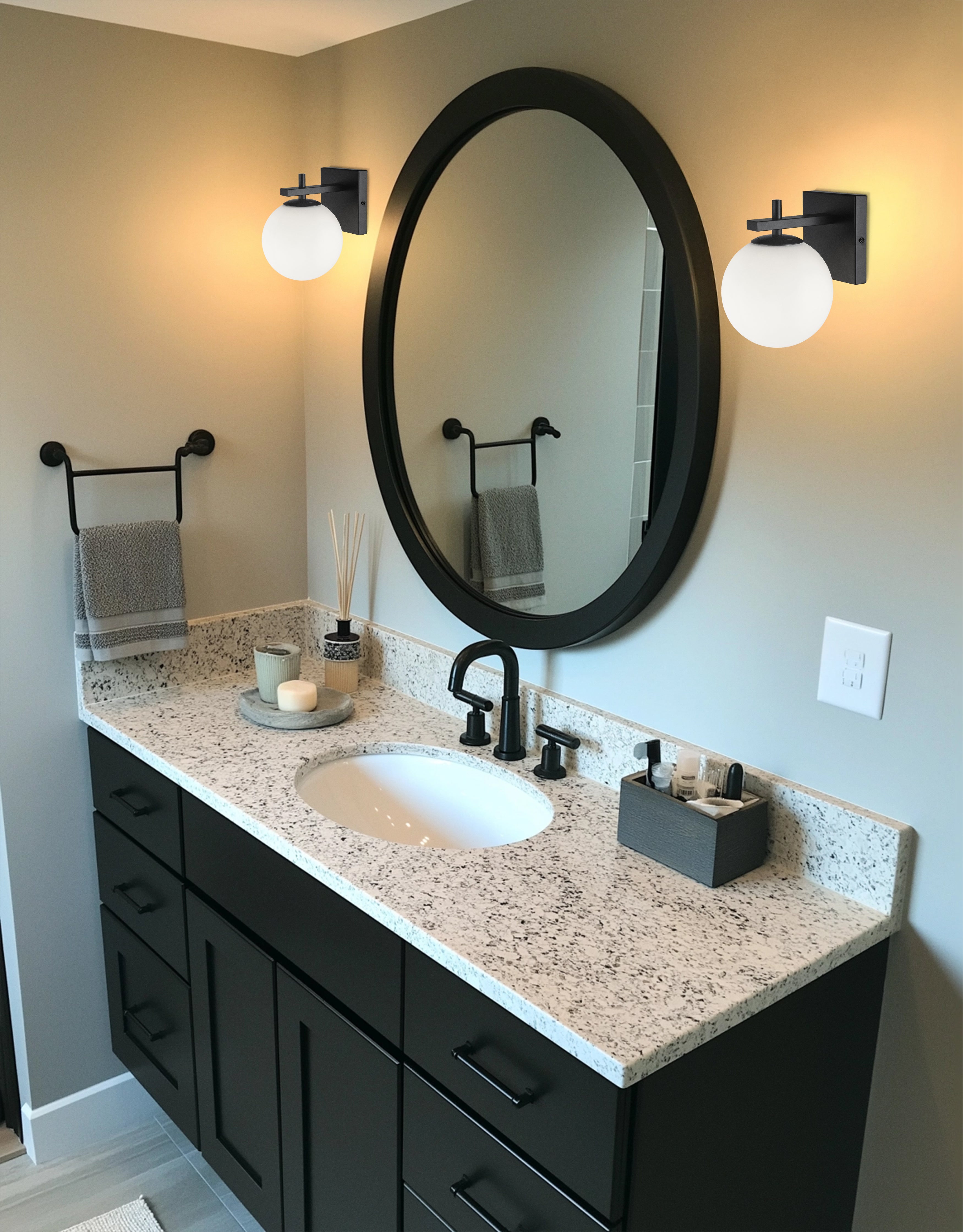 matte black wall mount