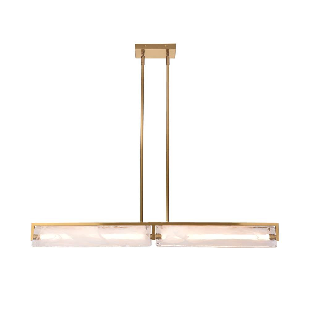 satin brass chandeliers