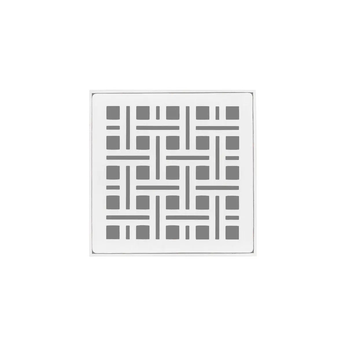 Infinity Drain 4" x 4" VD 4 Complete Kit with Weave Pattern Decorative Plate with ABS Drain Body, 2" Outlet by Infinity Drain