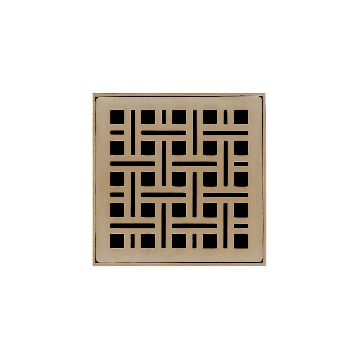 Infinity Drain 4" x 4" VD 4 Complete Kit with Weave Pattern Decorative Plate with ABS Drain Body, 2" Outlet by Infinity Drain