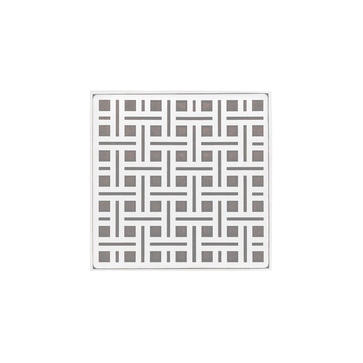 Infinity Drain 5" x 5" VD 5 Complete Kit with Weave Pattern Decorative Plate with ABS Drain Body, 2" Outlet