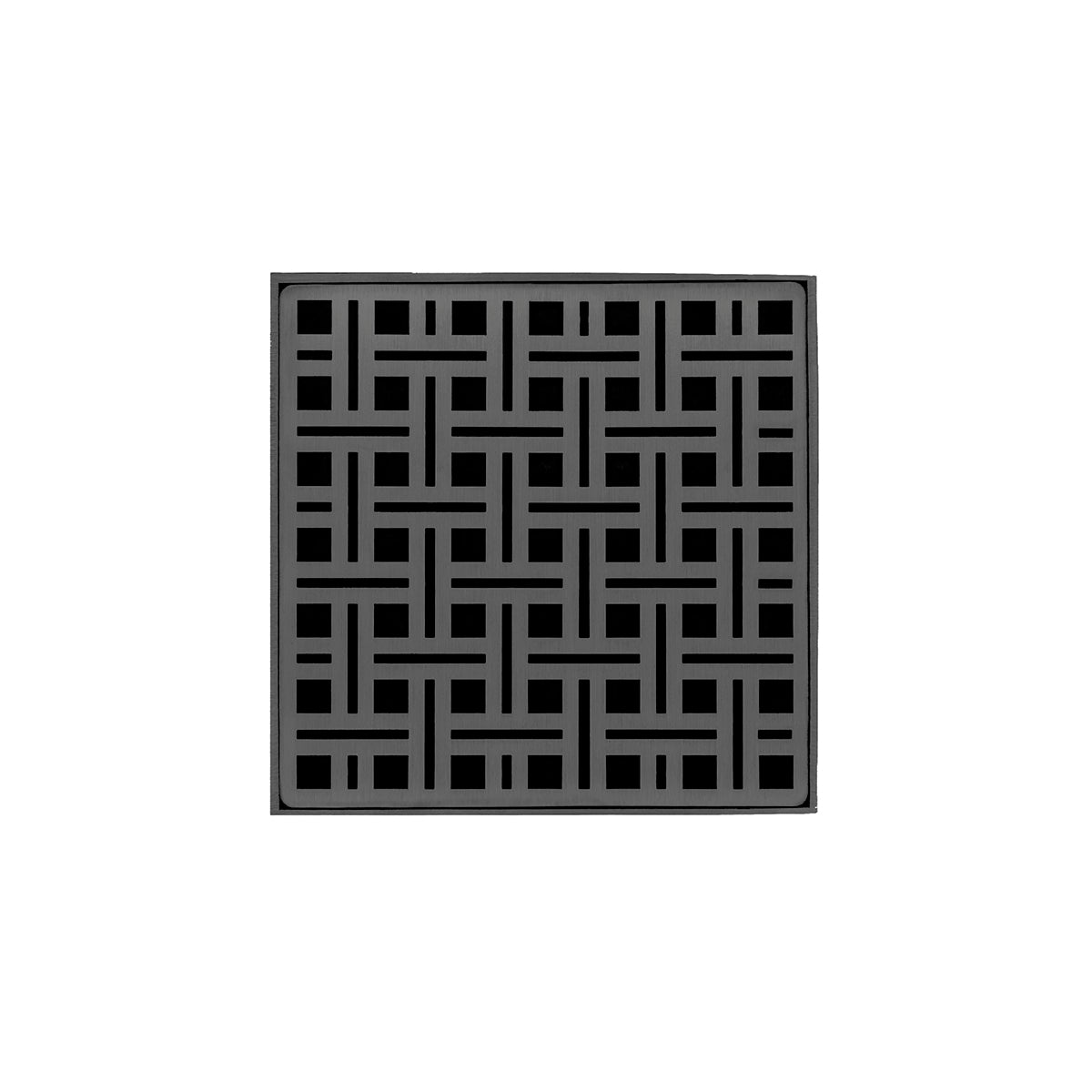 Infinity Drain 5" x 5" VD 5 High Flow Complete Kit with Weave Pattern Decorative Plate with Cast Iron Drain Body, 3" No-Hub Outlet by Infinity Drain