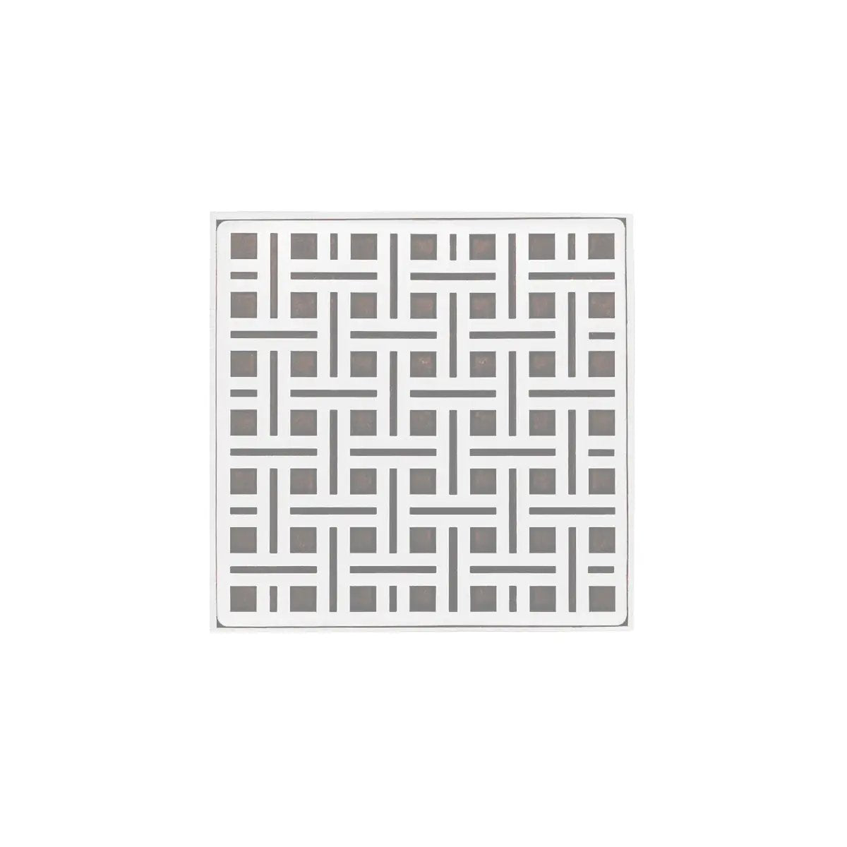 Infinity Drain 5" x 5" VD 5 High Flow Complete Kit with Weave Pattern Decorative Plate with Cast Iron Drain Body, 3" No-Hub Outlet by Infinity Drain