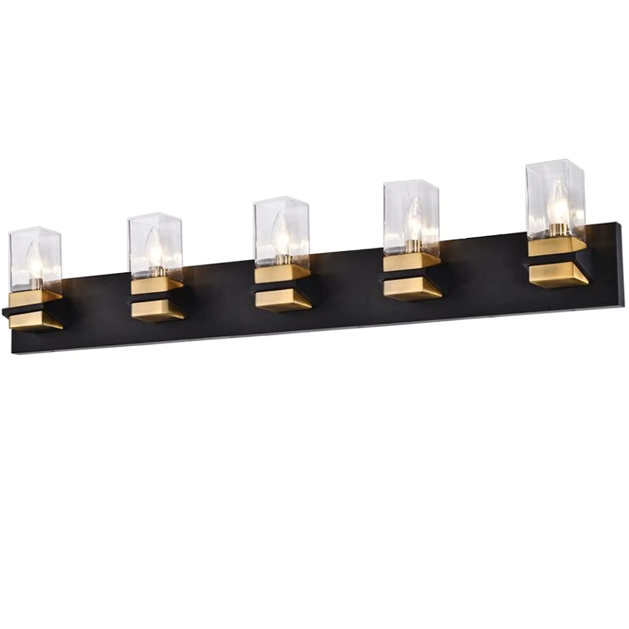 Dainolite 5 Light Incandescent Vanity with Clear Glass by Dainolite