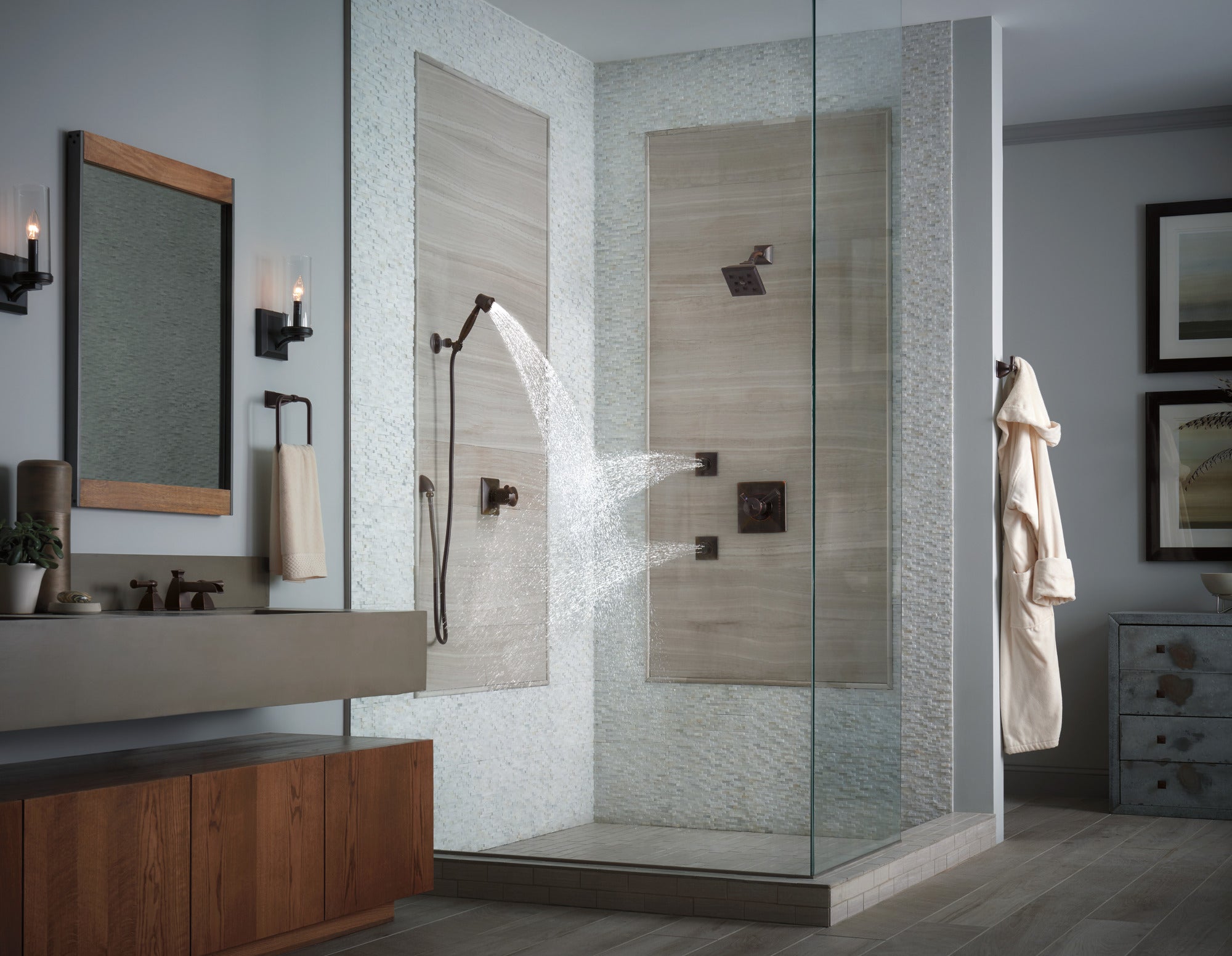 venetian bronze hand shower