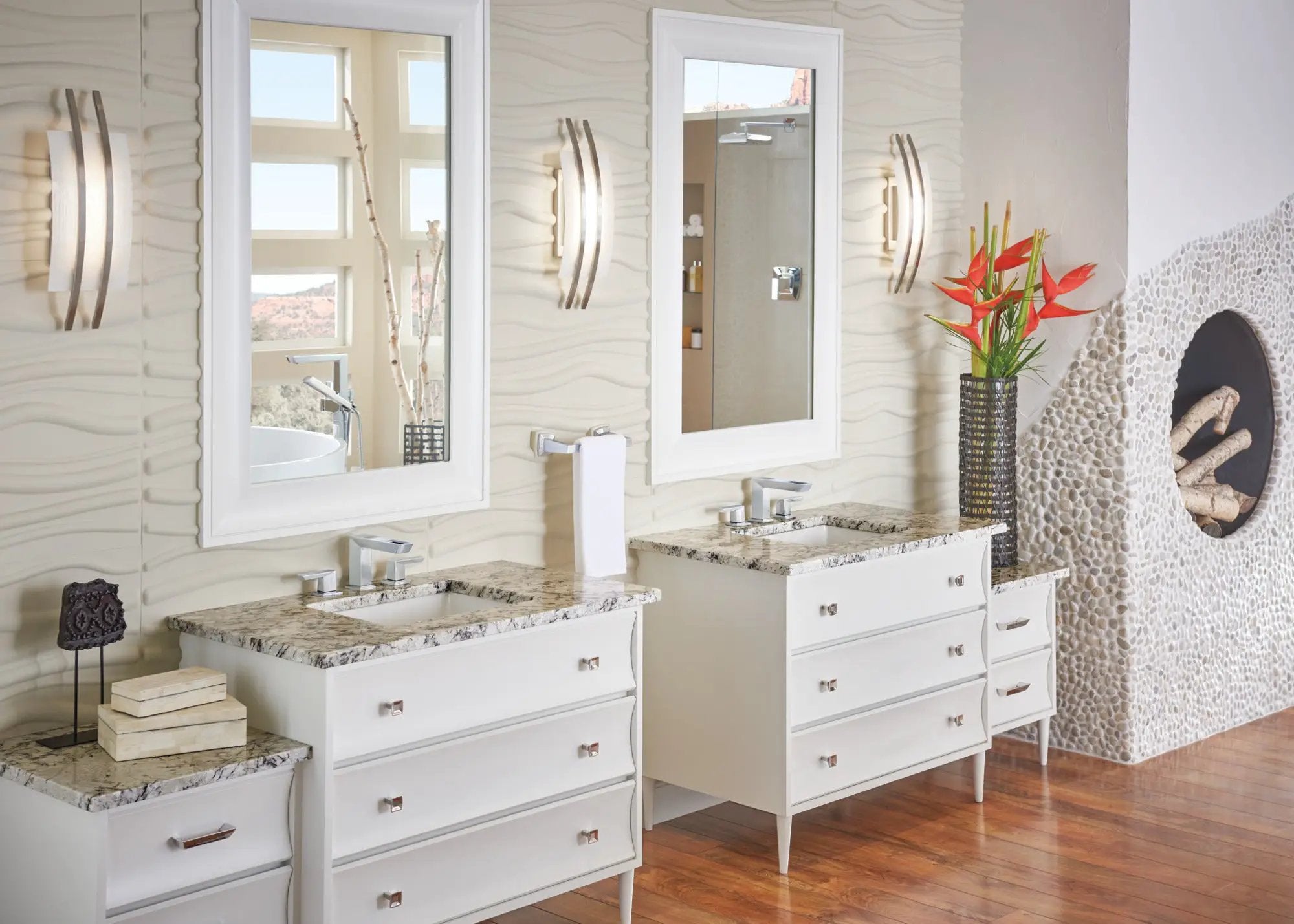 chrome lavatory faucet