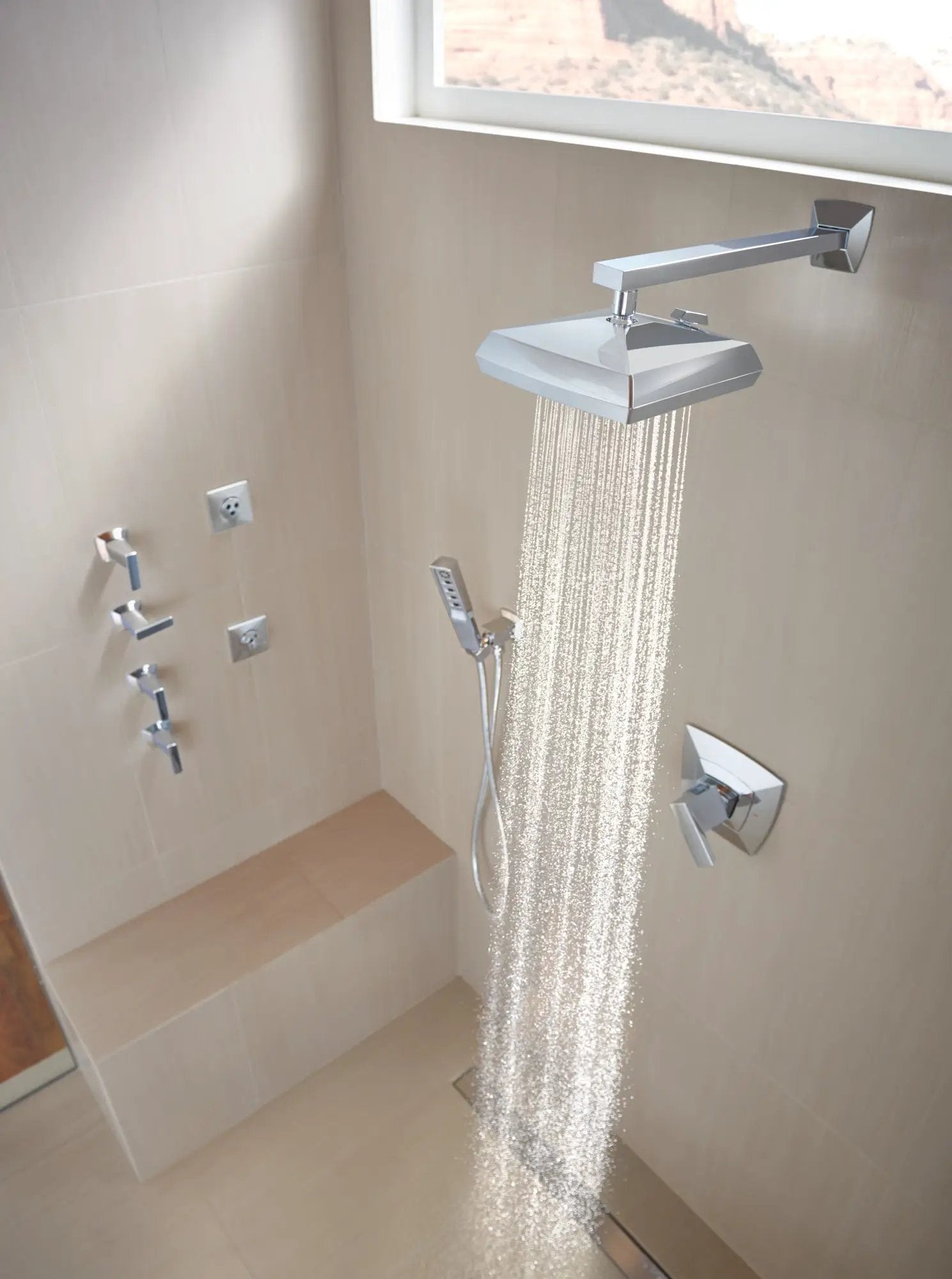 chrome showerhead
