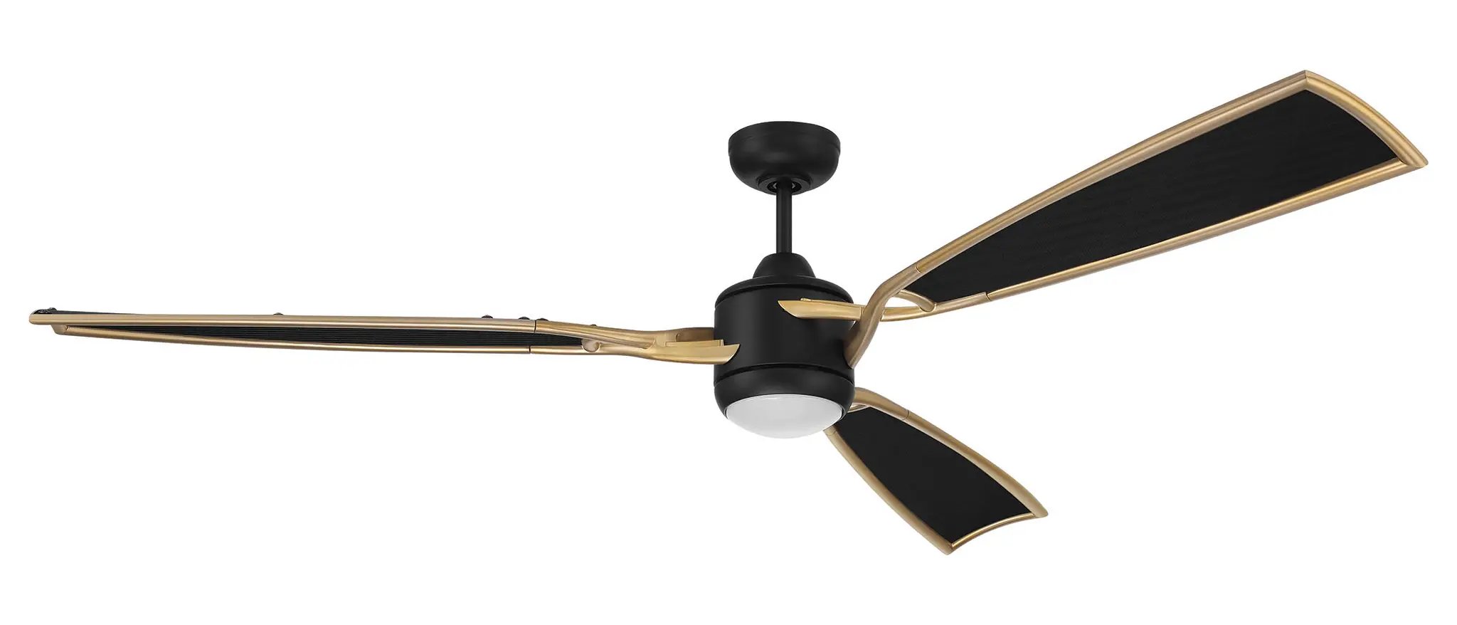 flat black/satin brass ceiling fans