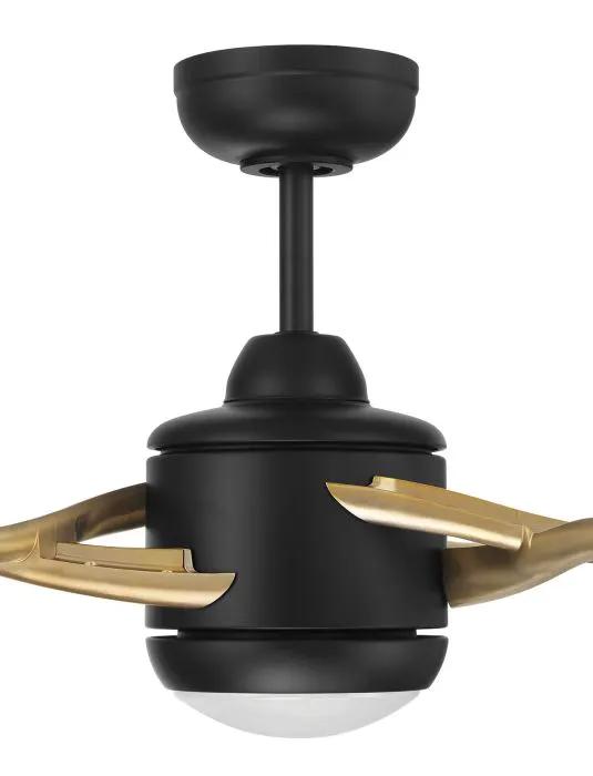 flat black/satin brass ceiling fans