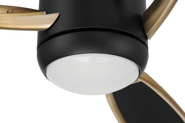 flat black/satin brass ceiling fans