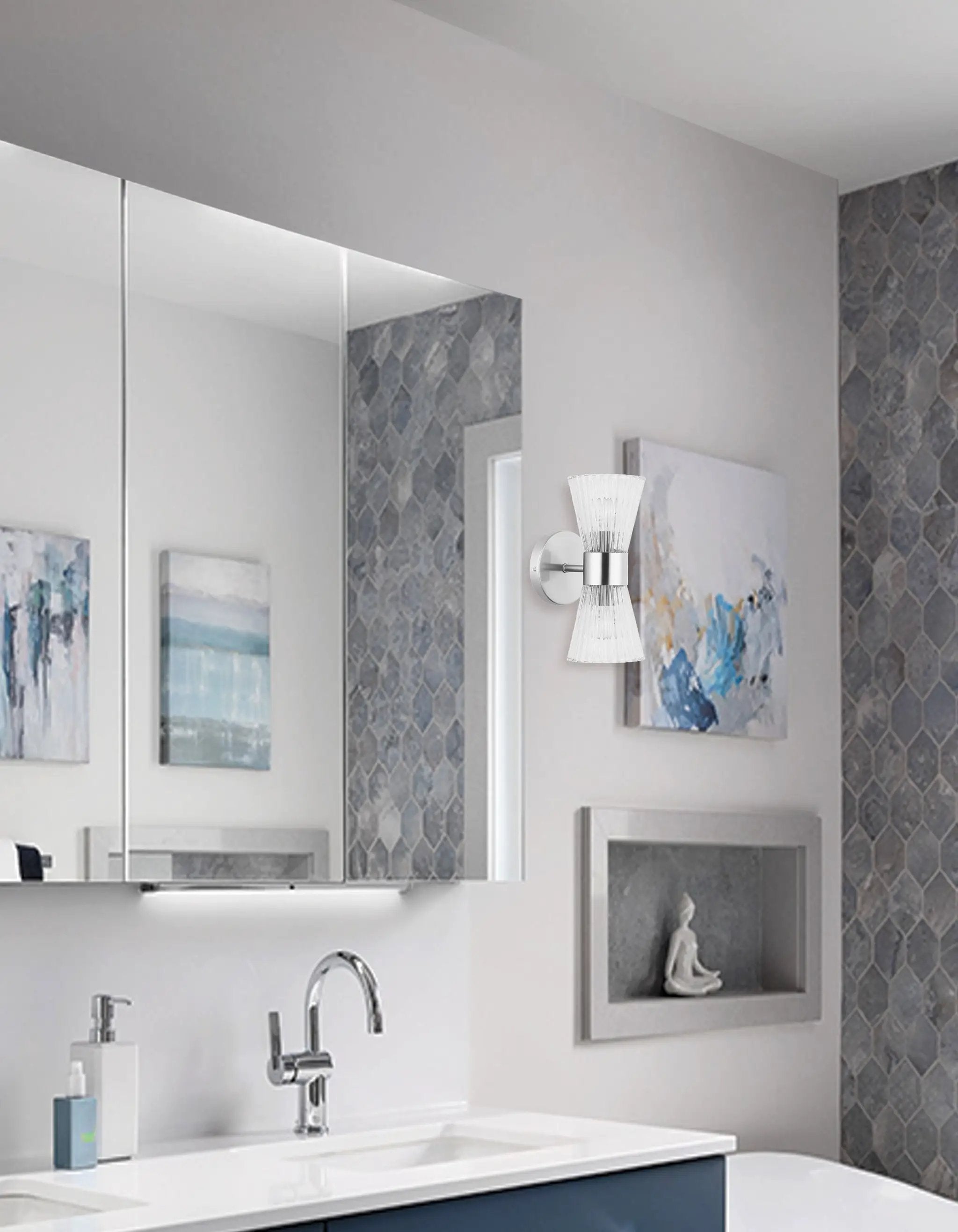 polished chrome wall mount