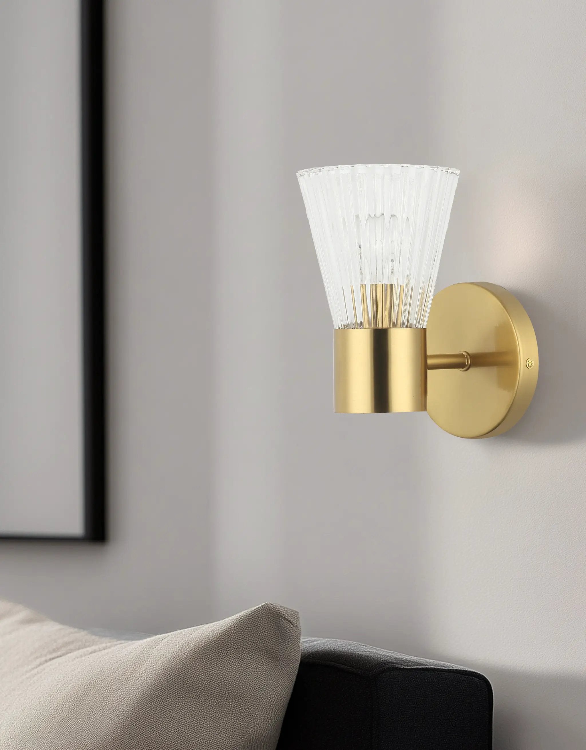 aged brass wall mount